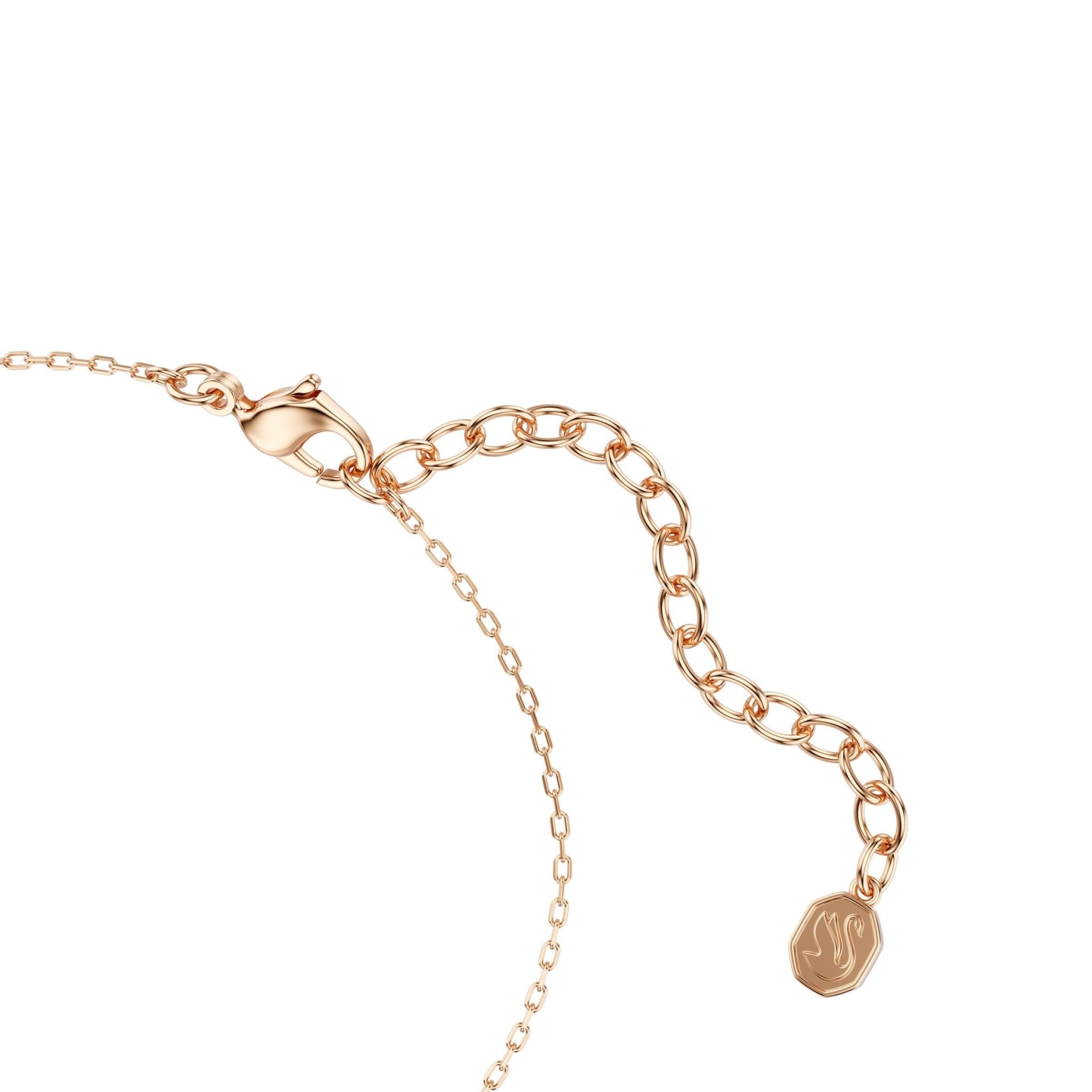 Only bracelet, Round cut, Pink, 18K rose gold finish -Swarovski