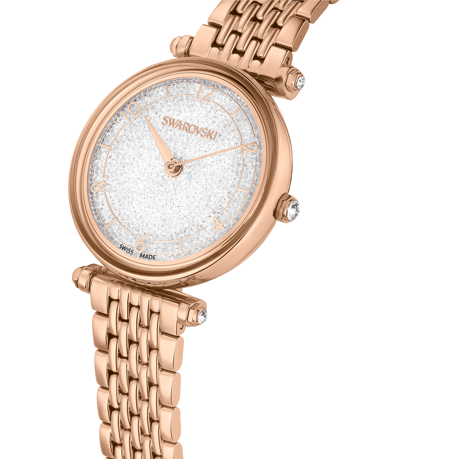 Swarovski Crystalline Wonder Watch with rose gold-tone metal bracelet and elegant rose gold finish.