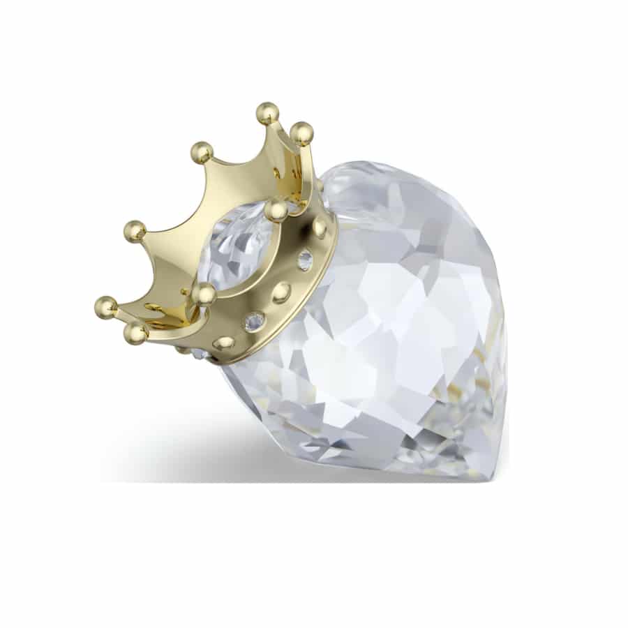 Swarovski Symbolica Heart with Crown crystal figurine showcasing a sparkling heart and regal crown design.