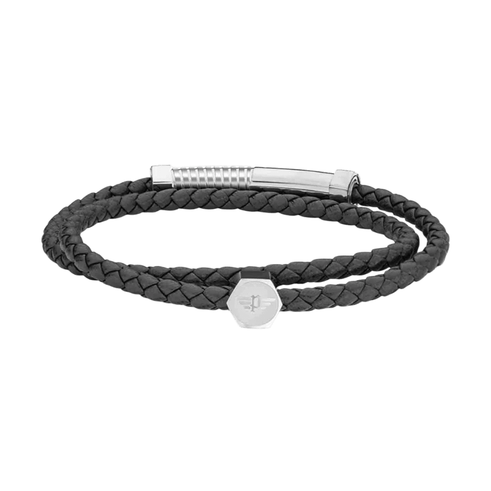 Police Bracelet Bolt Braided Black -Police