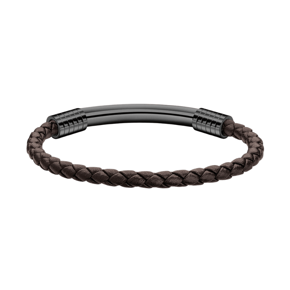 Police Bracelet Gear Braided Brown -Police