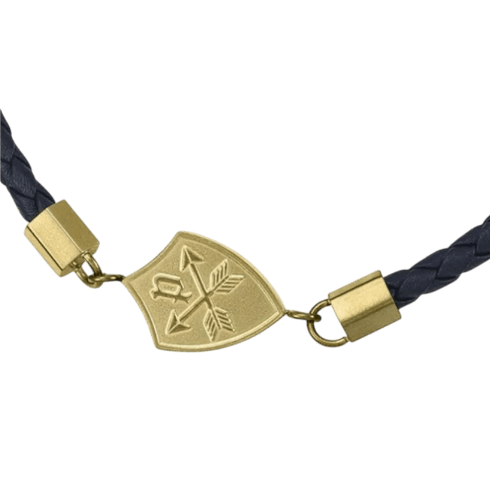 Police Bracelet Heritage Crest Antique Blue Leather Large -Police
