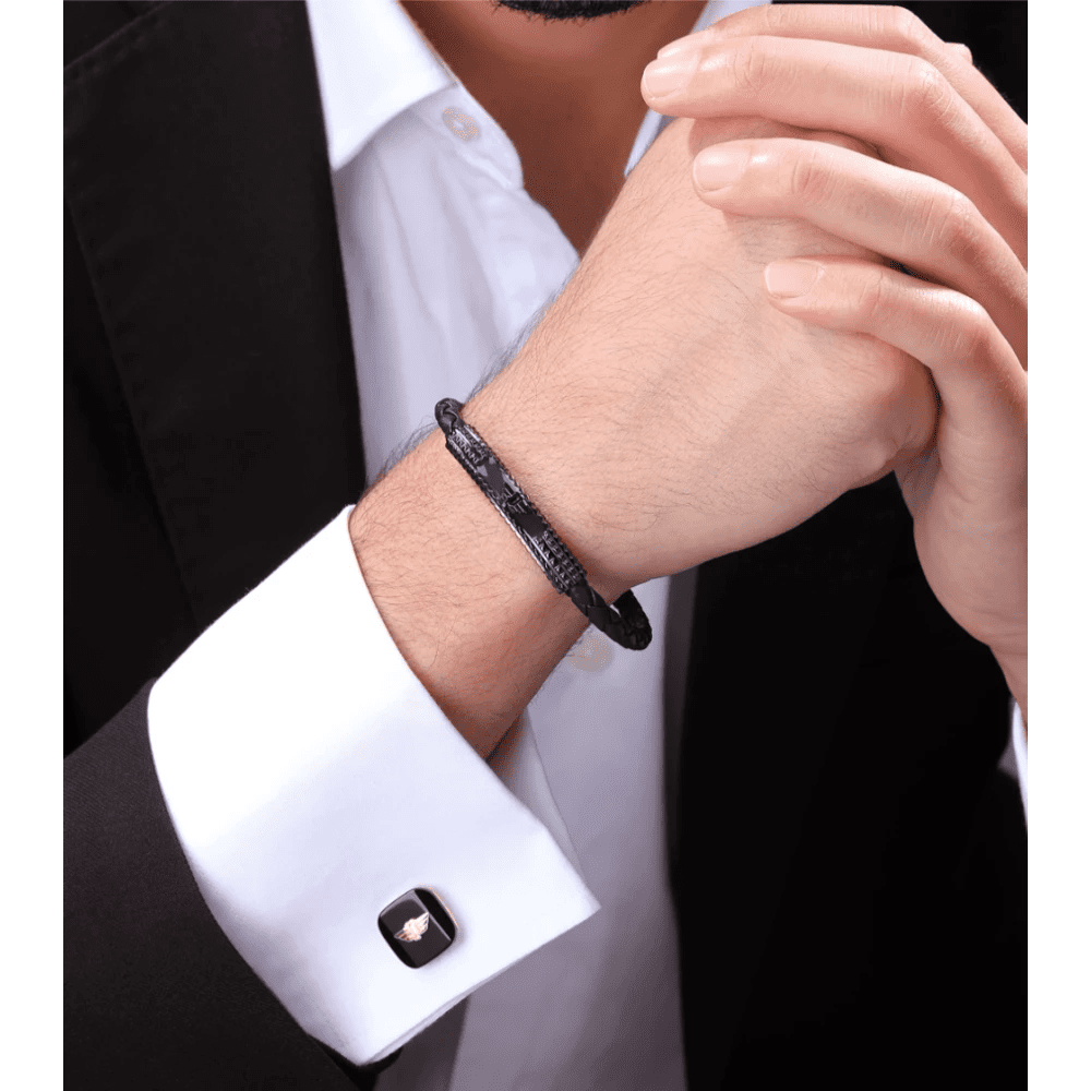 Police Bracelet Urban Texture Blue Leather -Police