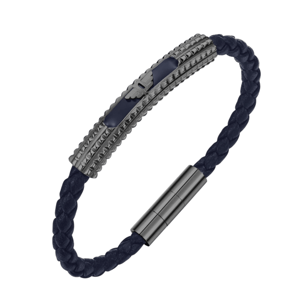Police Bracelet Urban Texture Blue Leather -Police