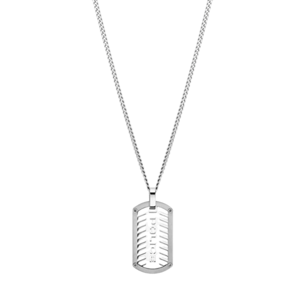 Police Pendant Dogtag Lattitude Silver -Police