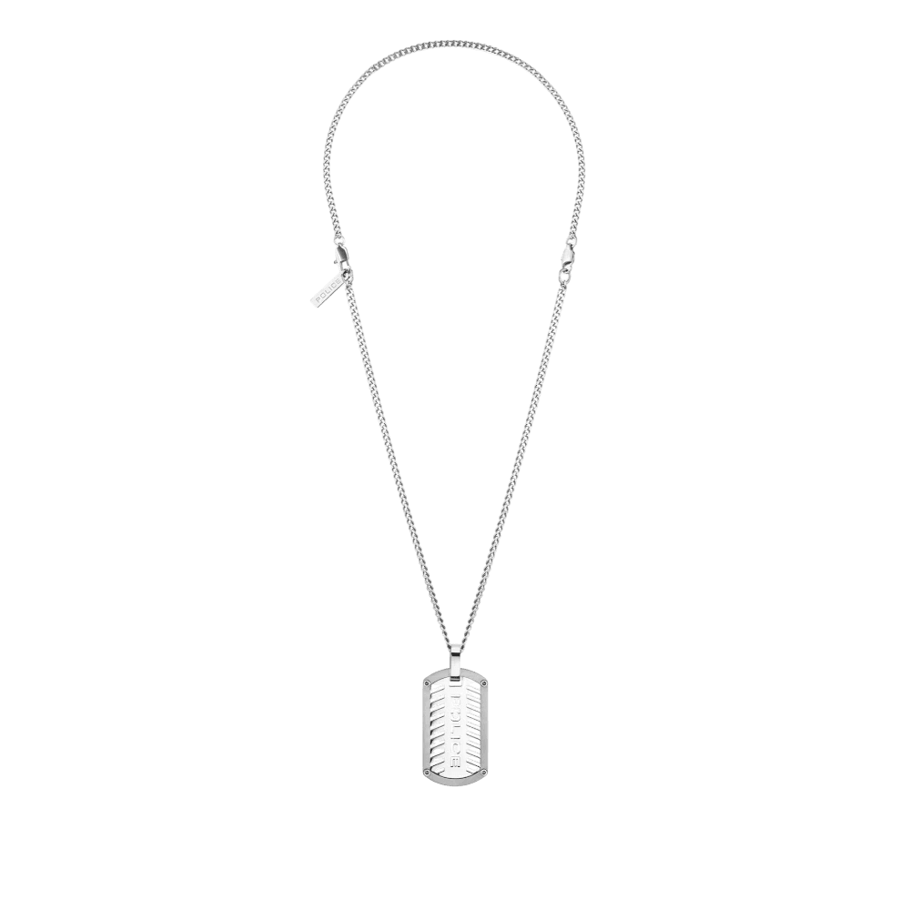 Police Pendant Dogtag Lattitude Silver -Police