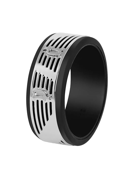 Police Ring Burren Silver & Black -Police
