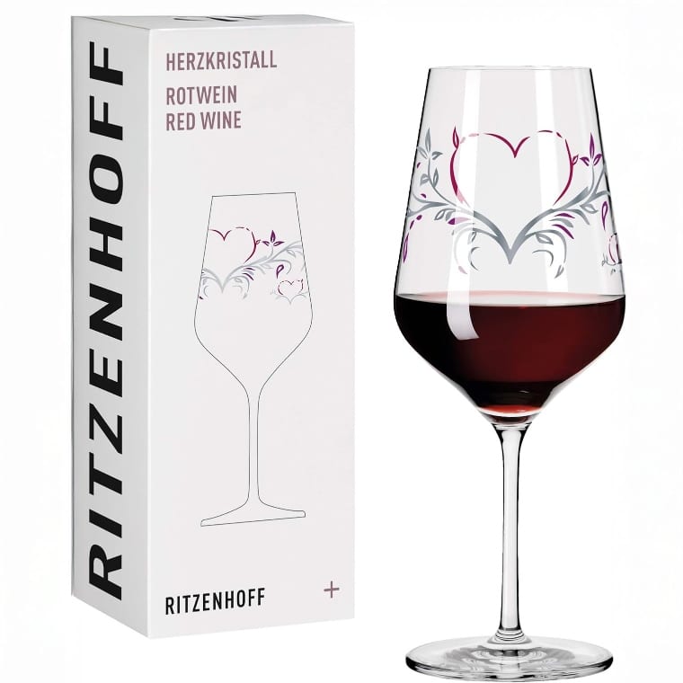 Ritzehoff Red Wine Crystal Heart 1 Kurz -Ritzenhoff