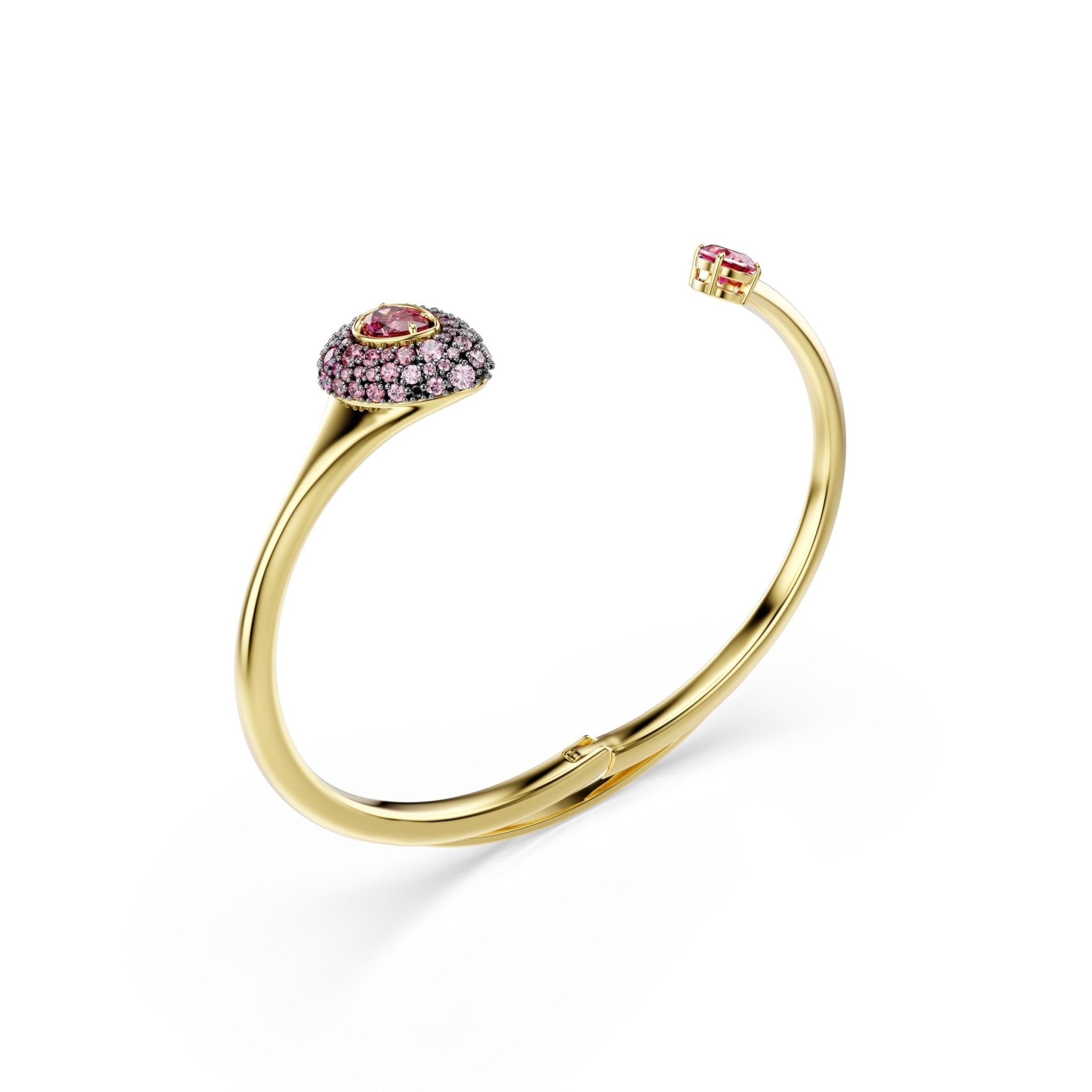 Sublima bangle, Pear cut, Red, 18K gold finish -Swarovski