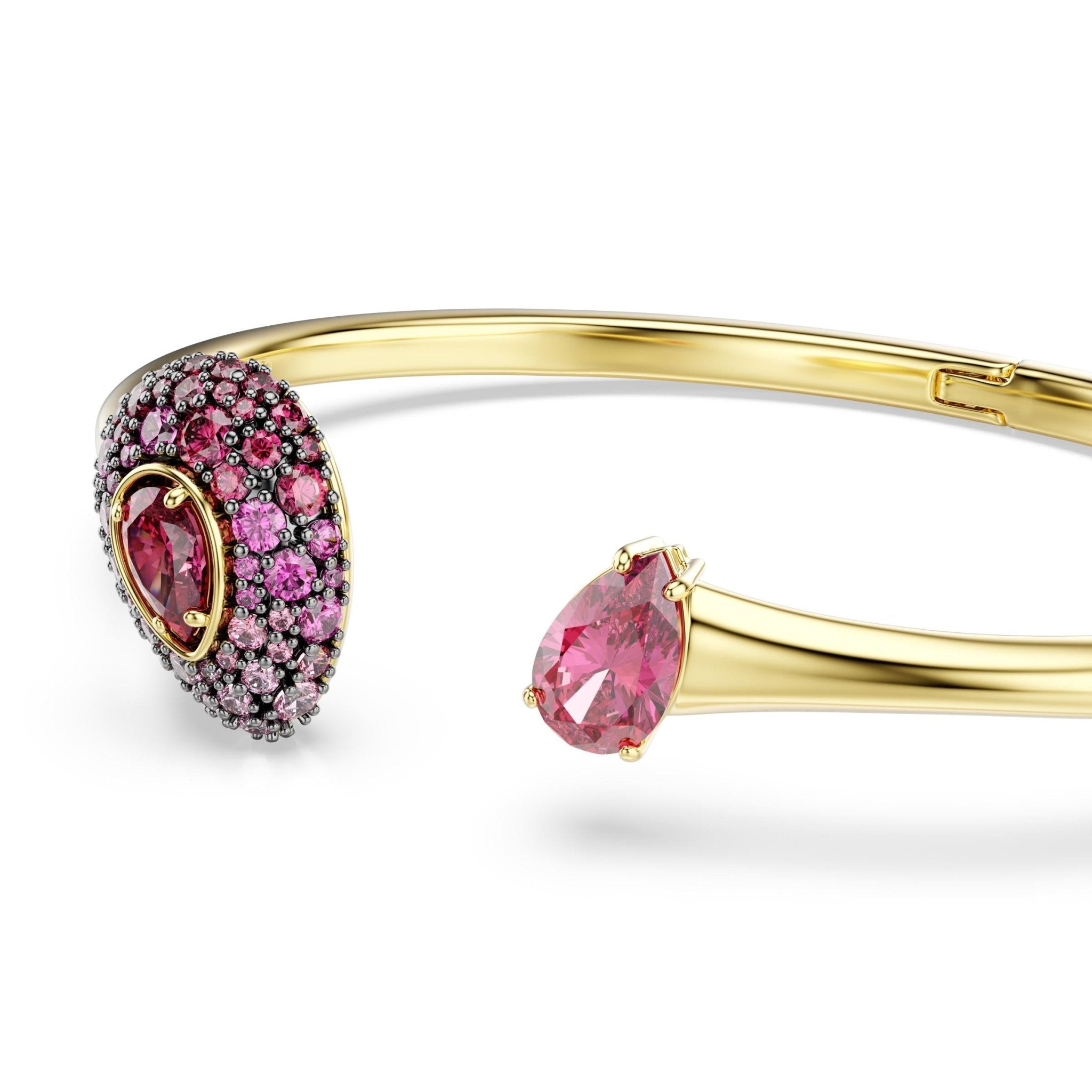 Sublima bangle, Pear cut, Red, 18K gold finish -Swarovski
