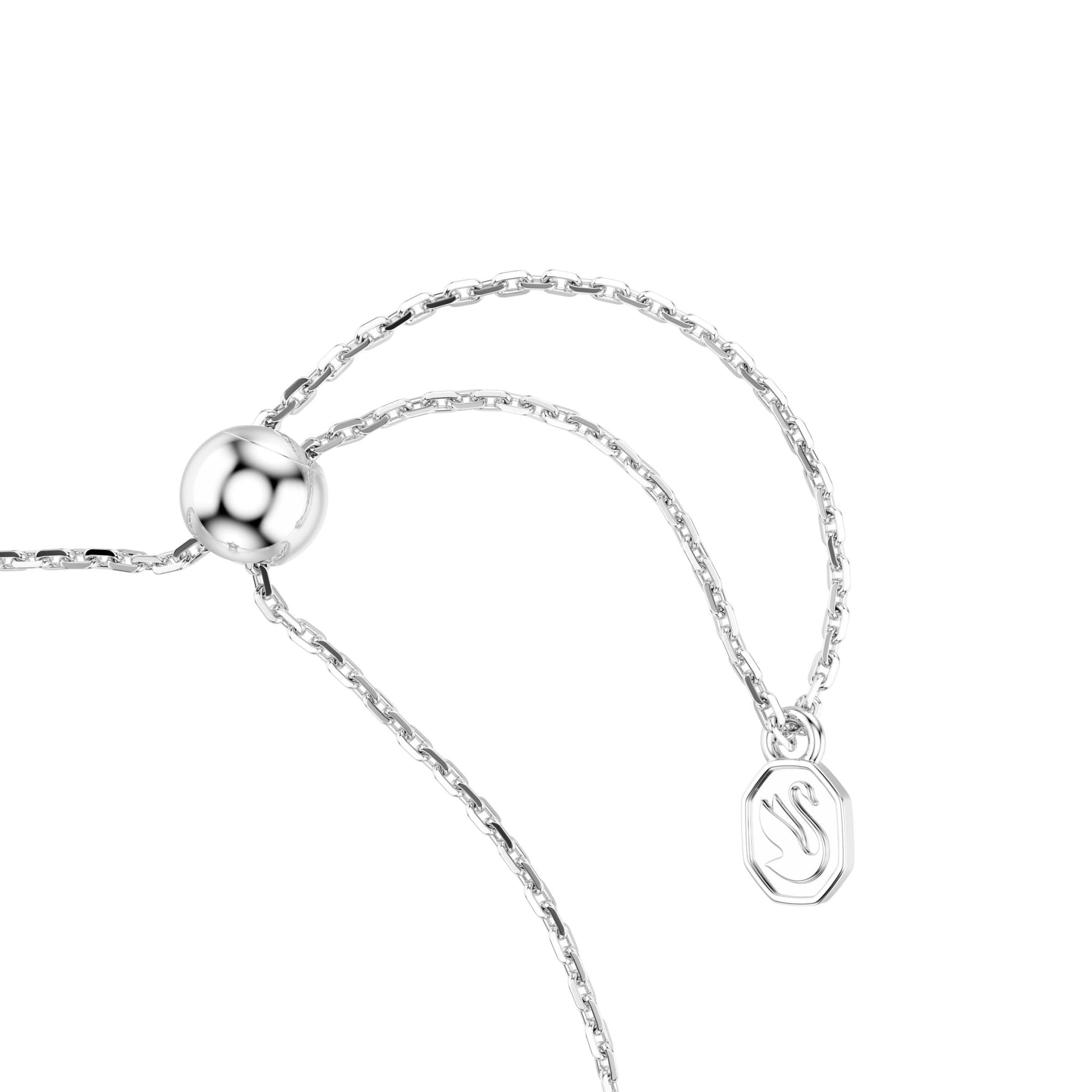 Sublima bracelet, Round cut, Star, White, Rhodium plated -Swarovski