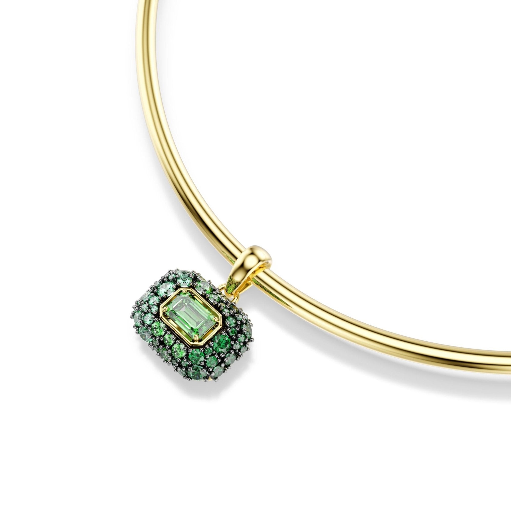 Sublima choker, Octagon cut, Green, 18K gold finish -Swarovski