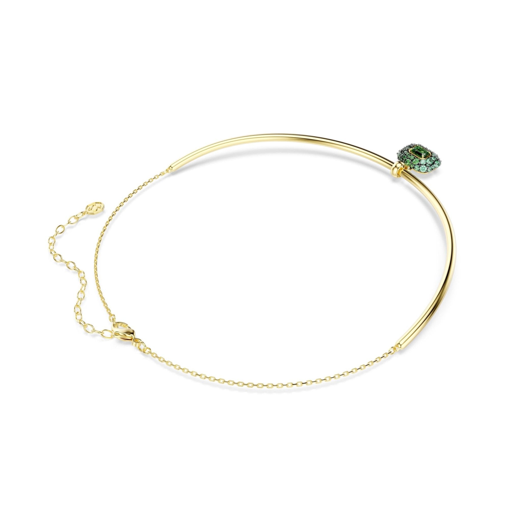 Sublima choker, Octagon cut, Green, 18K gold finish -Swarovski