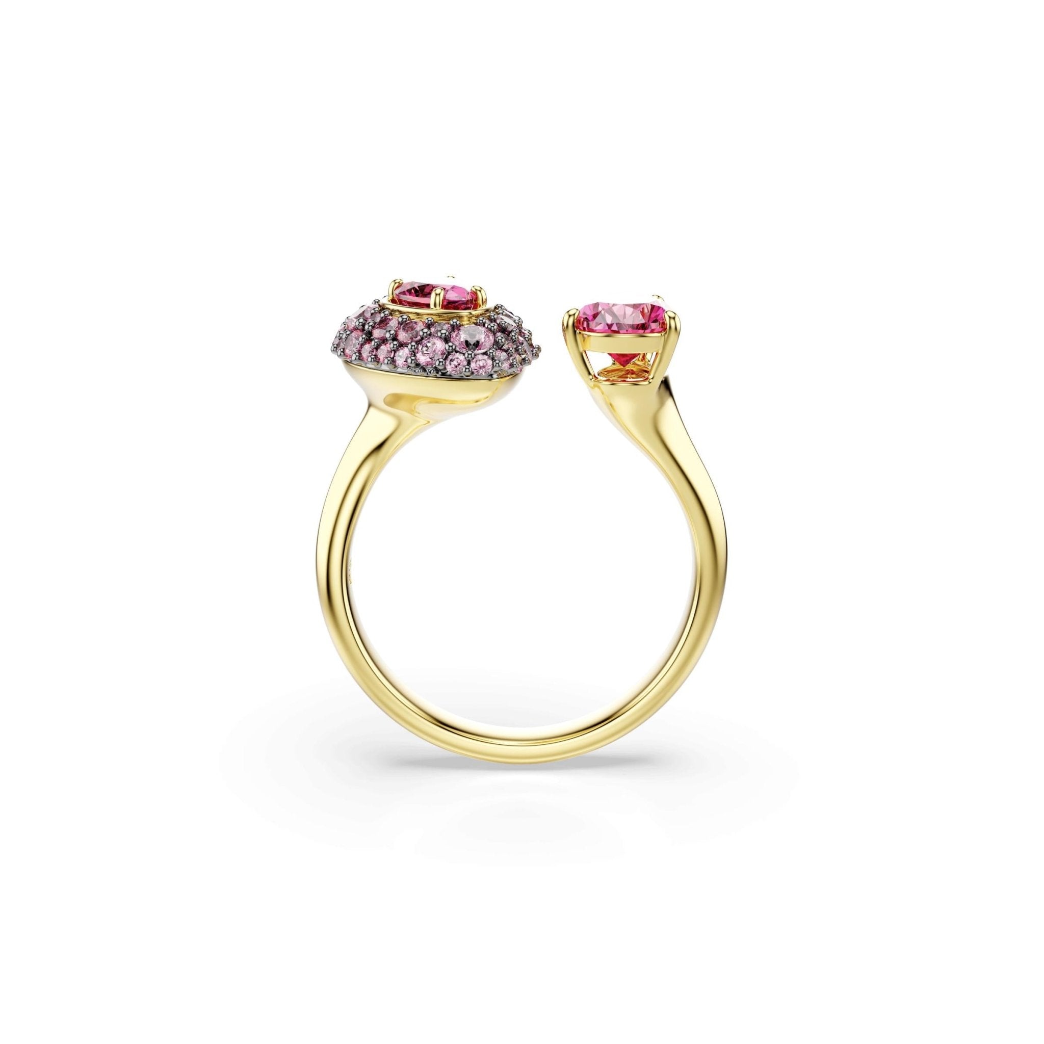 Sublima cocktail ring, Pear cut, Red, 18K gold finish -Swarovski