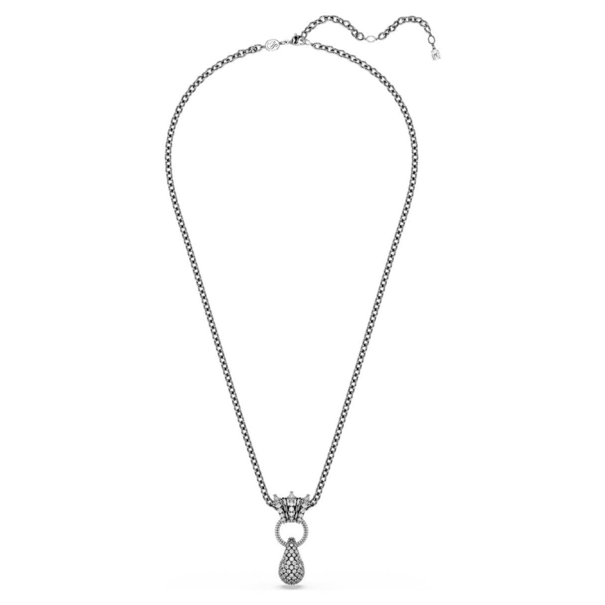 Sublima pendant Mixed cuts, White, Ruthenium plated -Swarovski