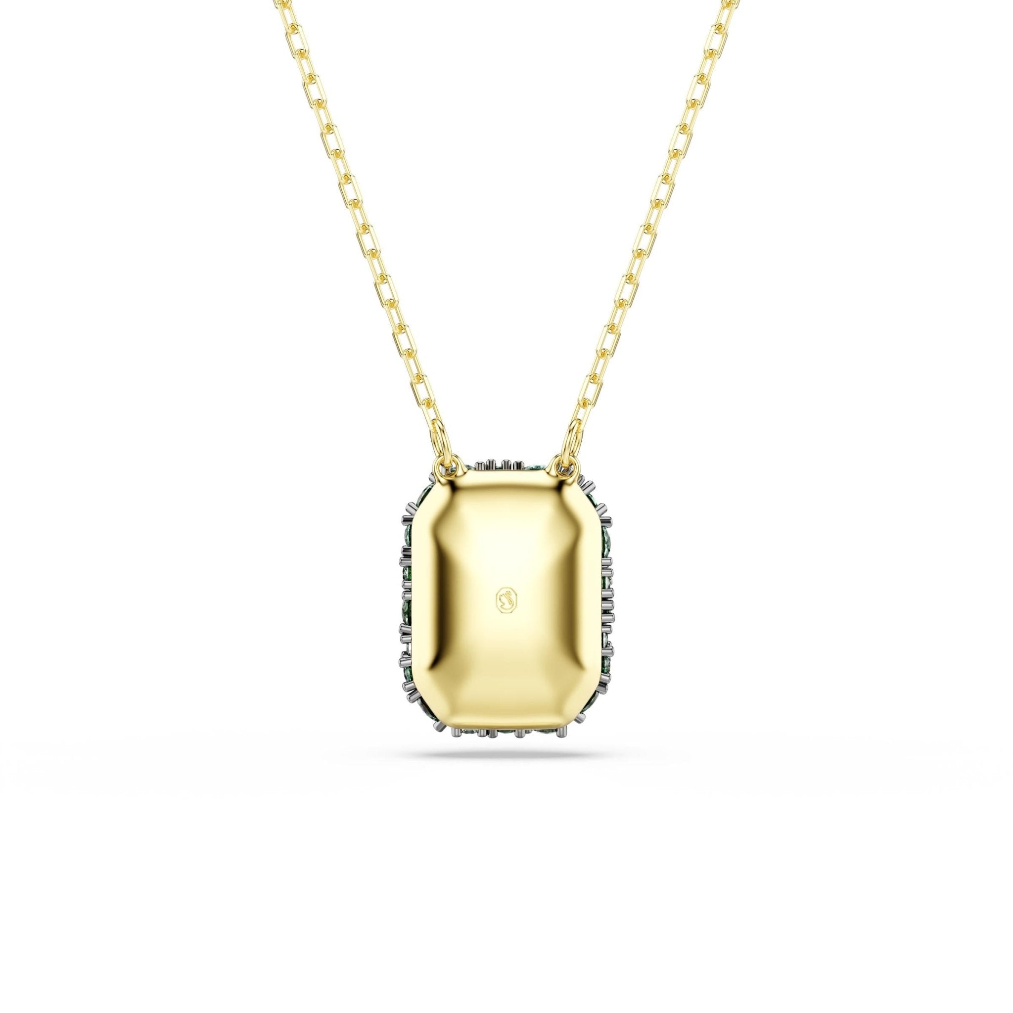 Sublima pendant, Octagon cut, Green, 18K gold finish -Swarovski
