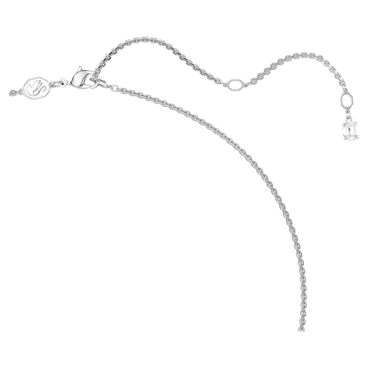 Sublima pendant White, Rhodium plated -Swarovski