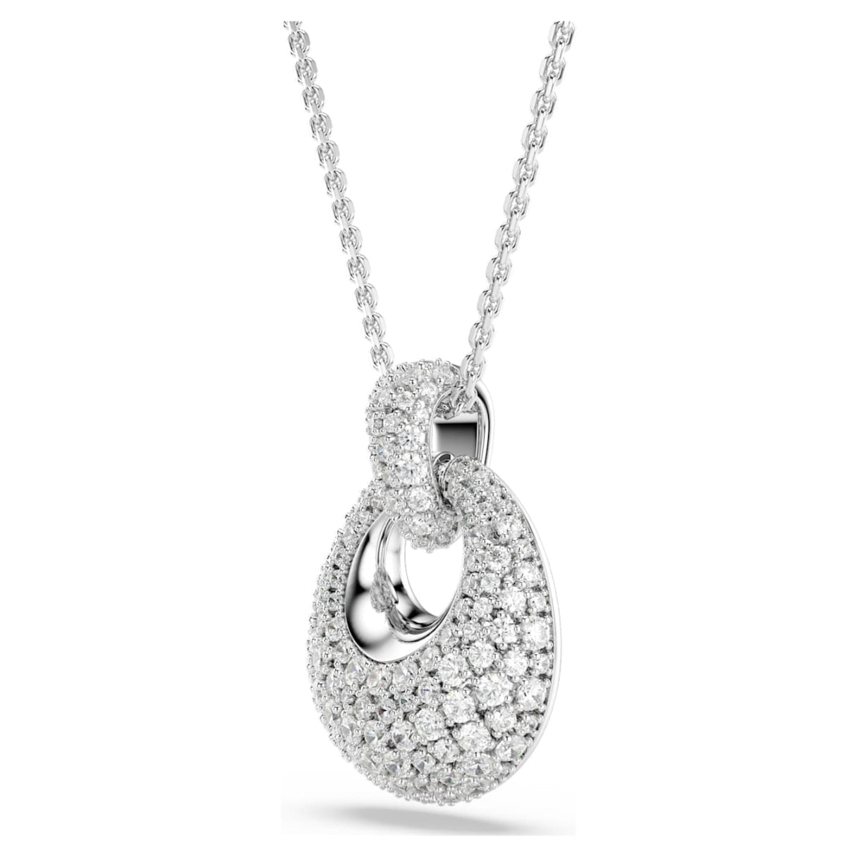 Sublima pendant White, Rhodium plated -Swarovski