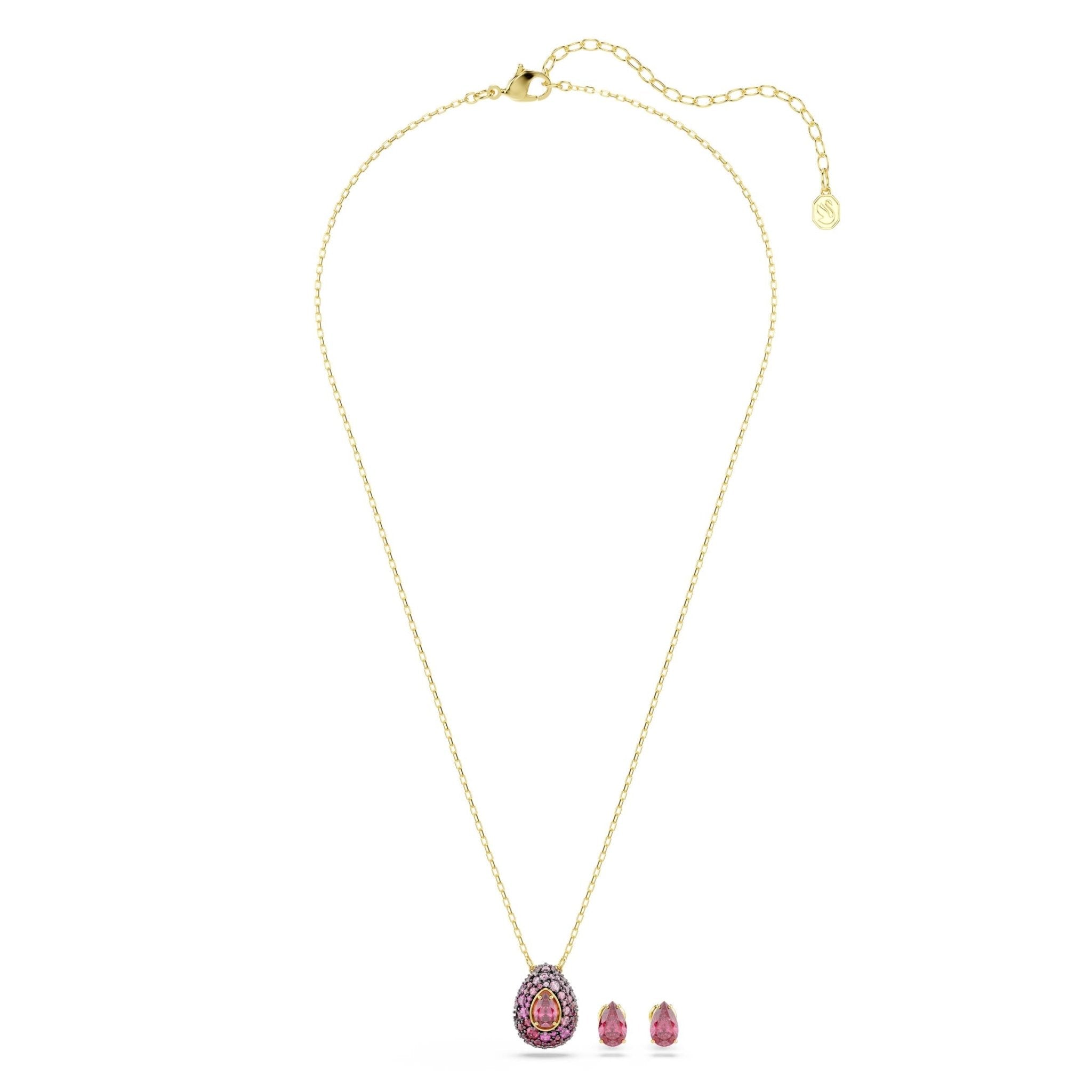 Sublima set, Set (2), Pear cut, Red, 18K gold finish -Swarovski