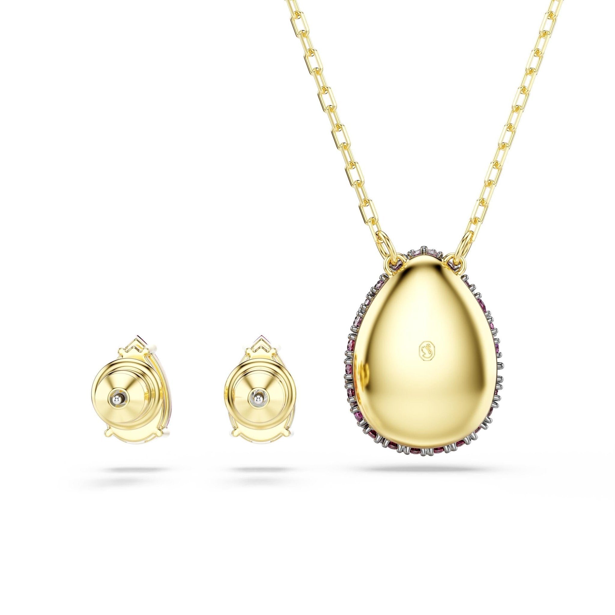 Sublima set, Set (2), Pear cut, Red, 18K gold finish -Swarovski