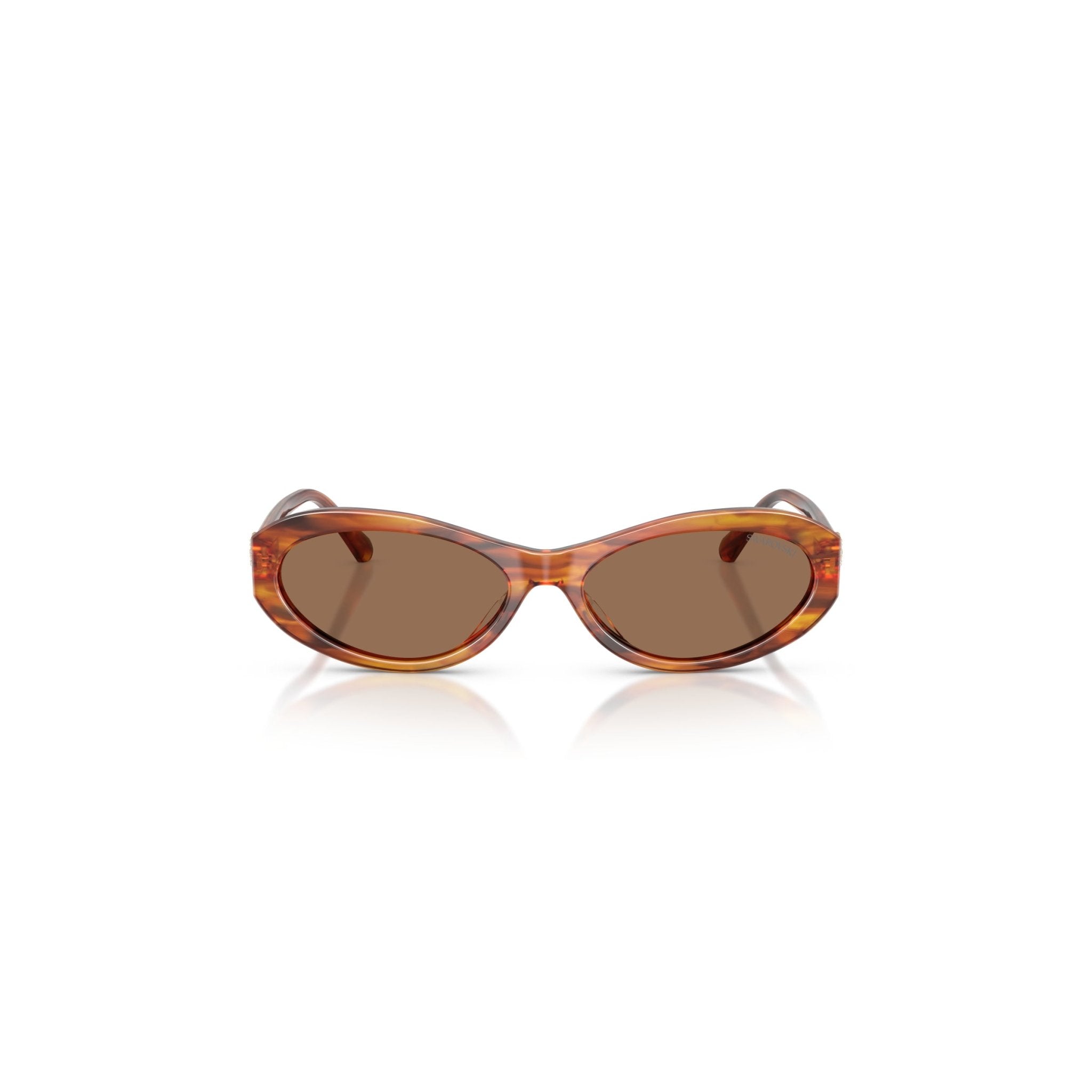 Sunglasses, Oval shape, SK6069, Havana -Swarovski