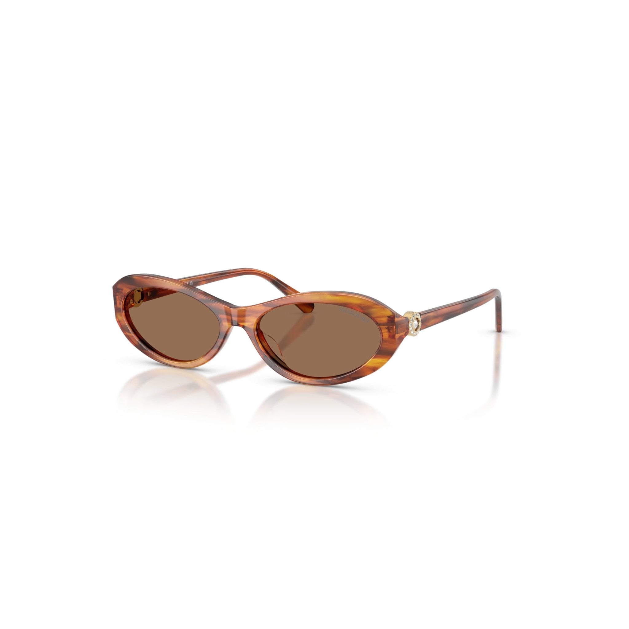 Sunglasses, Oval shape, SK6069, Havana -Swarovski