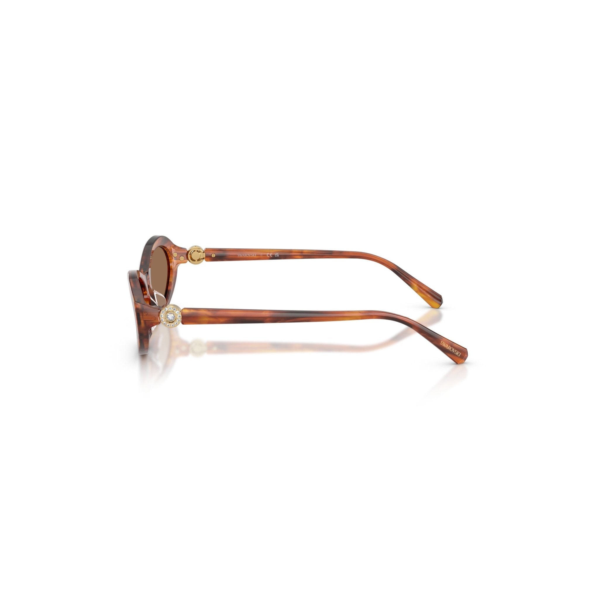 Sunglasses, Oval shape, SK6069, Havana -Swarovski
