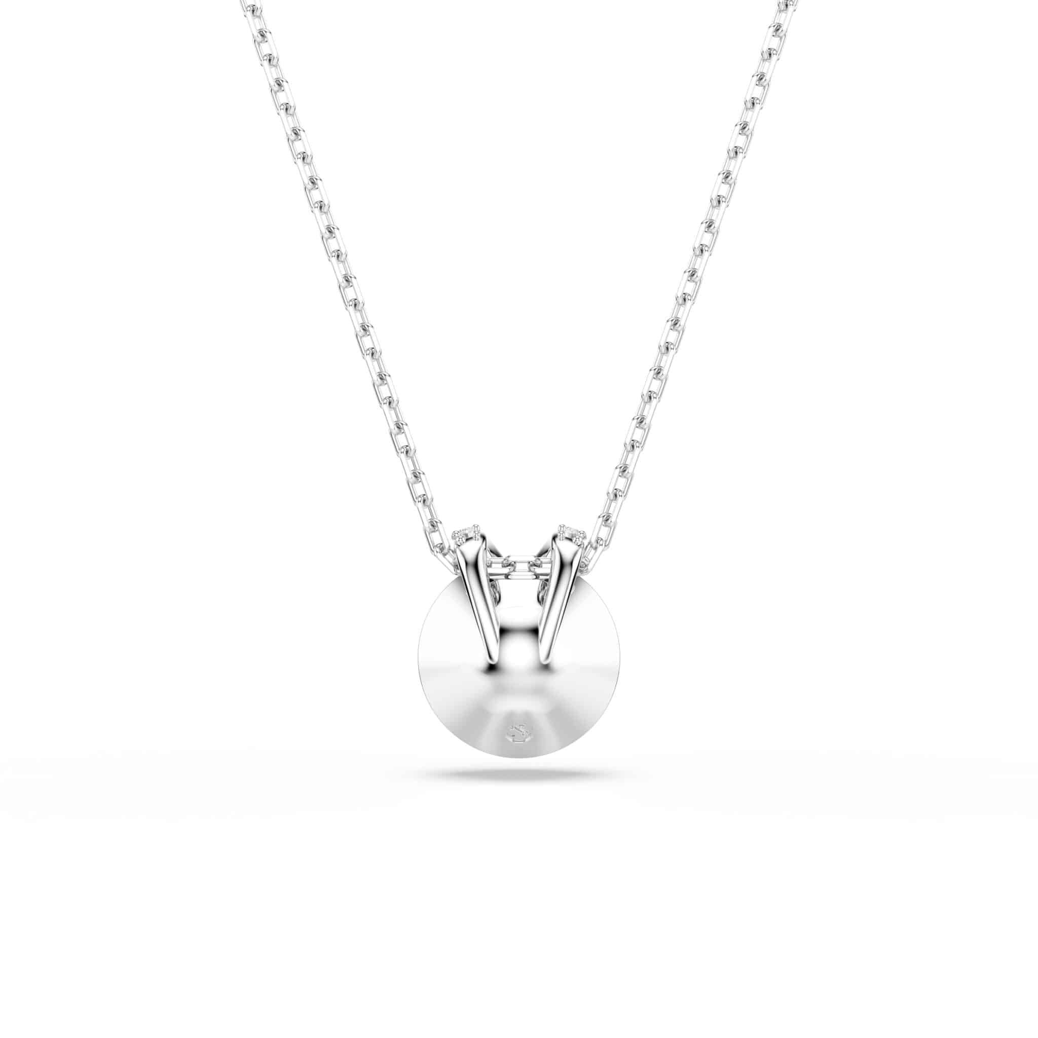 Swarovski Bella Pendant Rose, Rhodium Plated -Swarovski