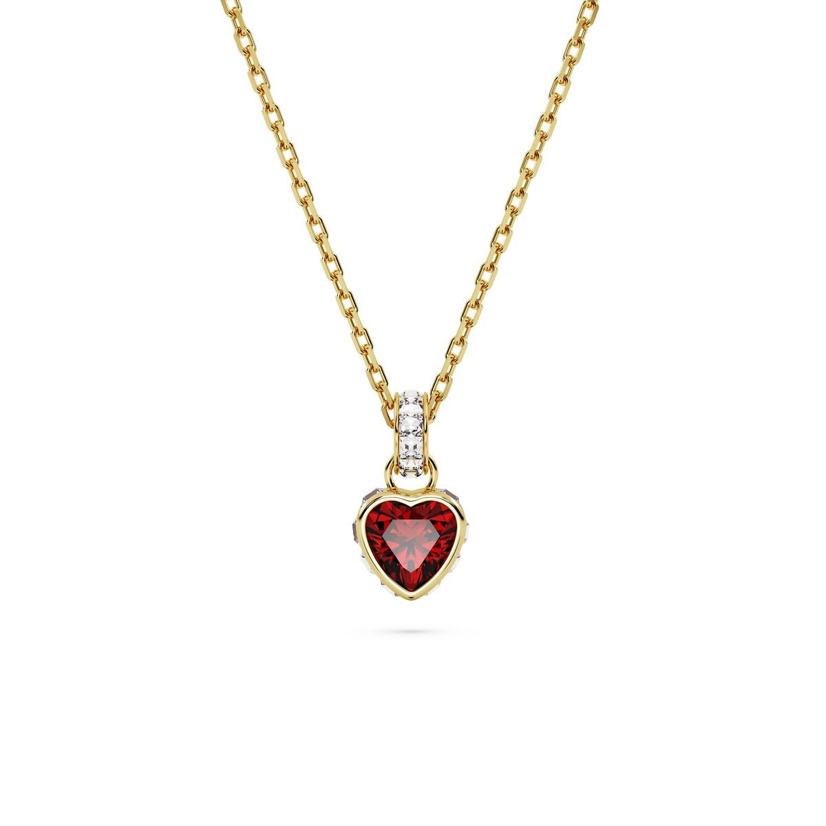 Swarovski Chroma pendant Heart, Red, Gold-tone plated -Swarovski