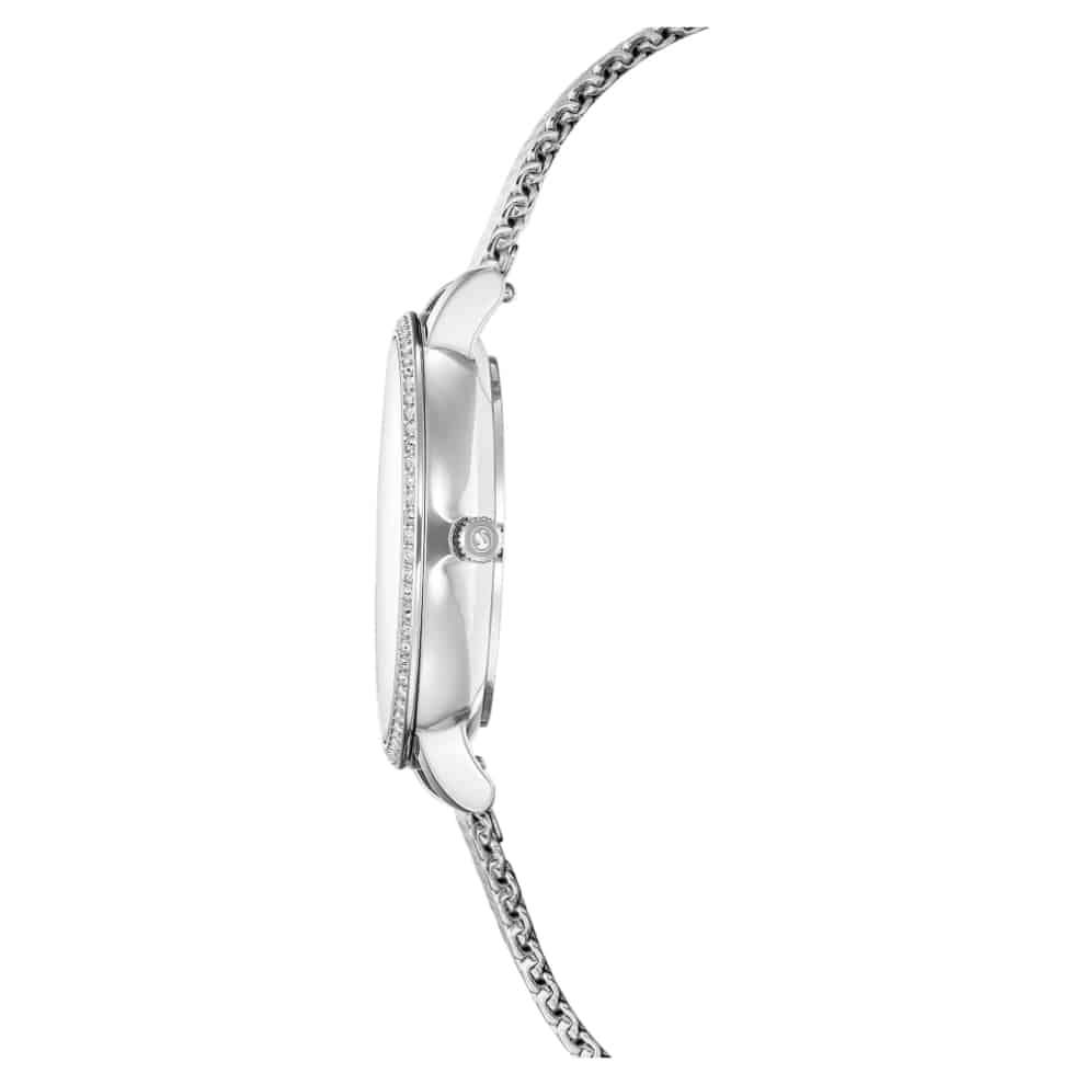 Swarovski Clarica Watch, Swiss Made, Metal Bracelet, Silver tone, Stainless steel -Swarovski