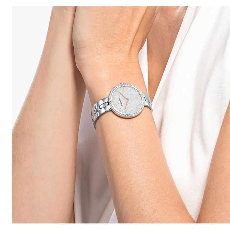 Swarovski Cosmopolitan Watch, Metal Bracelet, Silver Tone, Stainless Steel -Swarovski
