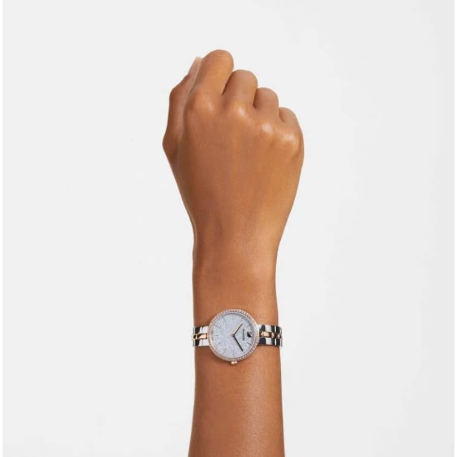 Swarovski Cosmopolitan Watch Metal Bracelet, White, Rose gold-tone finish -Swarovski