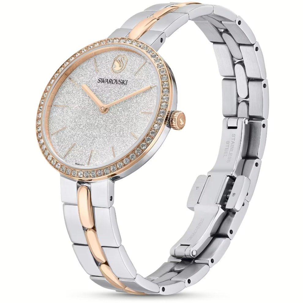 Swarovski Cosmopolitan Watch, Swiss Made, Metal Bracelet, Silver tone, Mixed metal finish -Swarovski