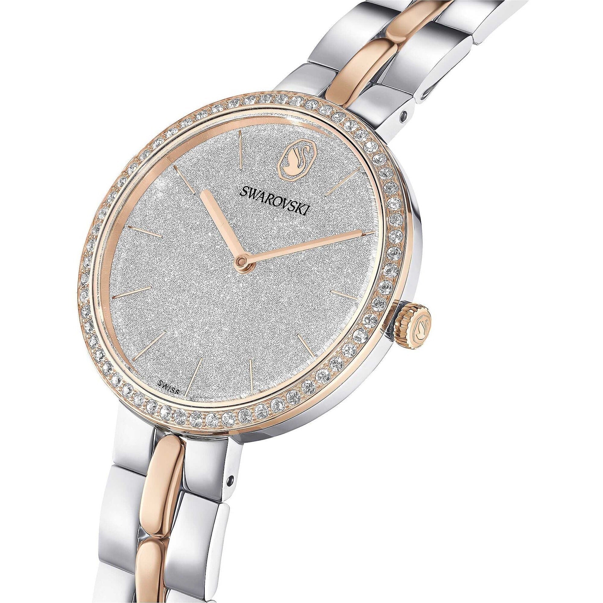 Swarovski Cosmopolitan Watch, Swiss Made, Metal Bracelet, Silver tone, Mixed metal finish -Swarovski
