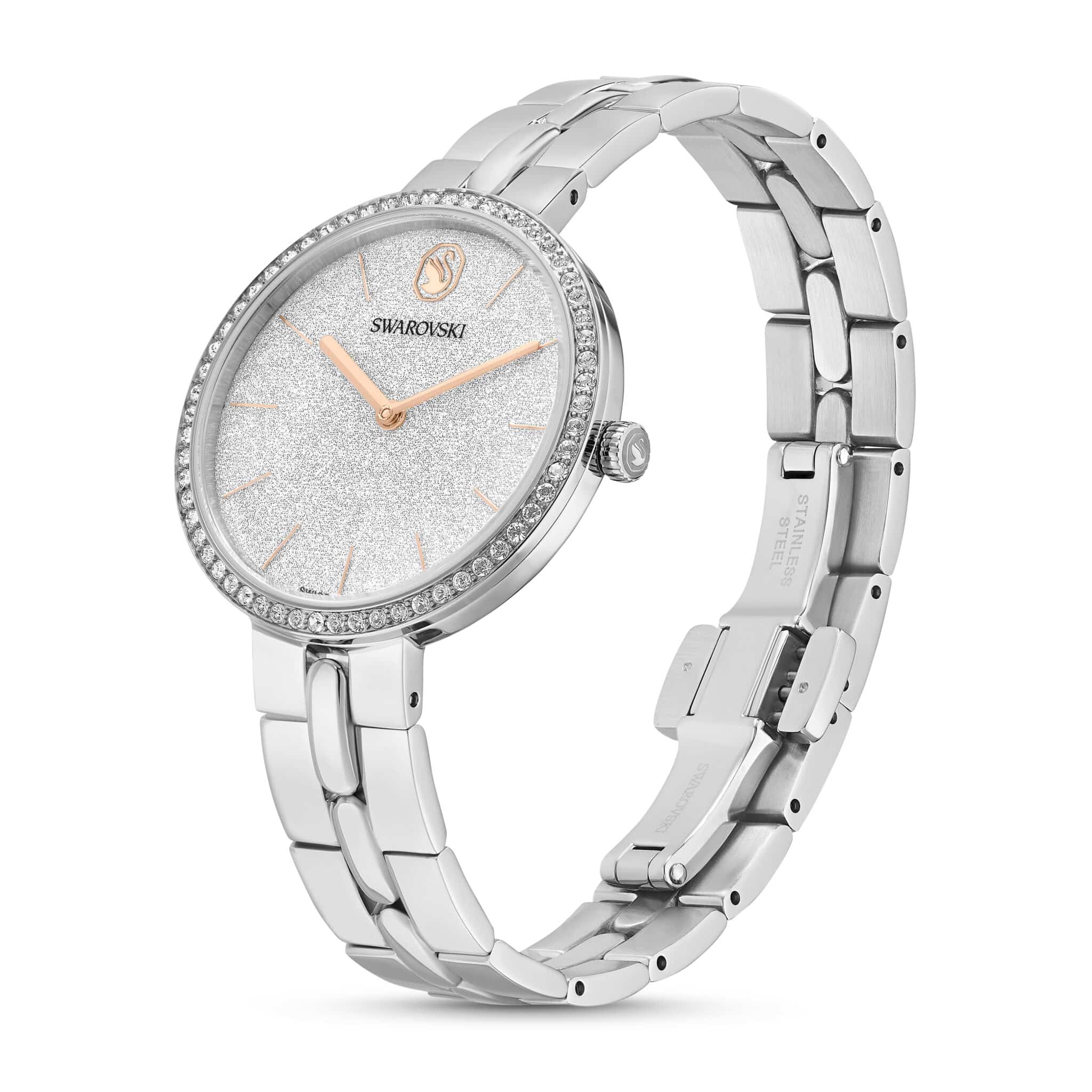 Swarovski Cosmopolitan Watch, Swiss Made, Metal Bracelet, Silver tone, Stainless steel -Swarovski
