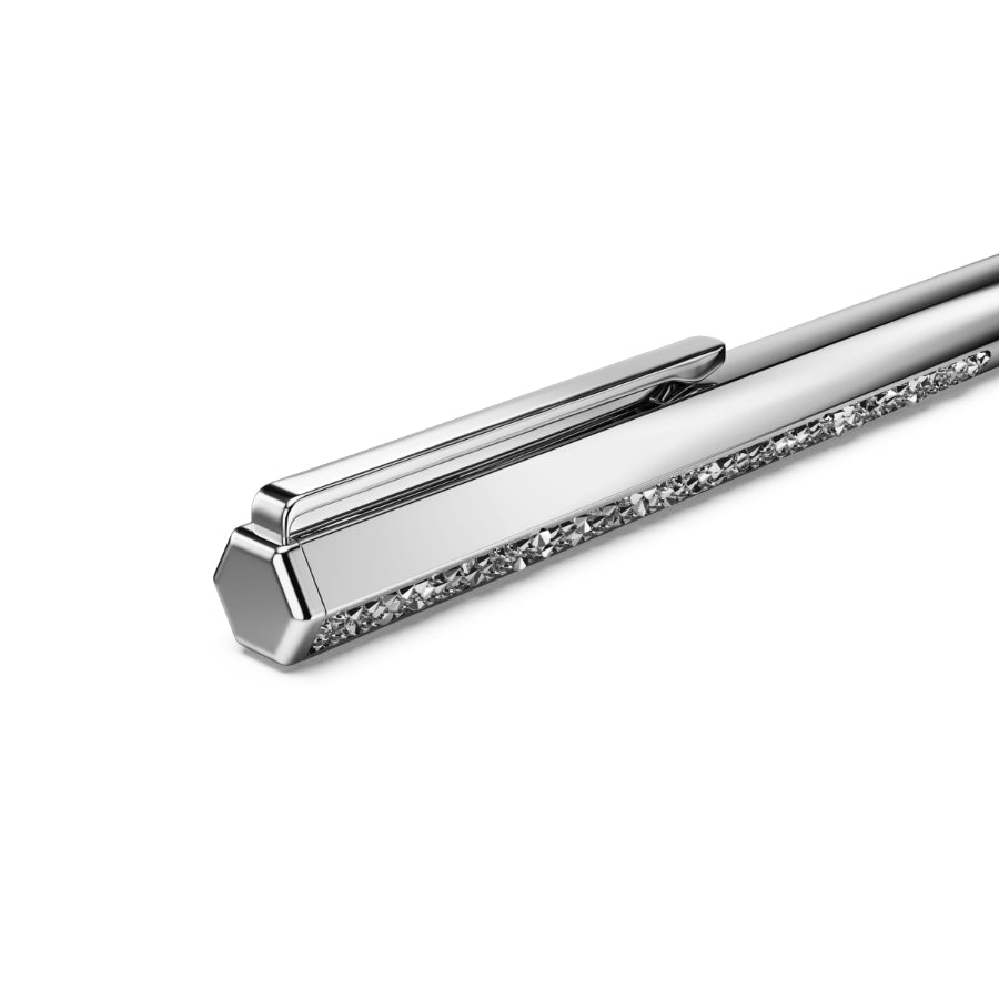 Swarovski Crystal Shimmer Ballpoint Pen, Silver Tone, Chrome Plated -Swarovski