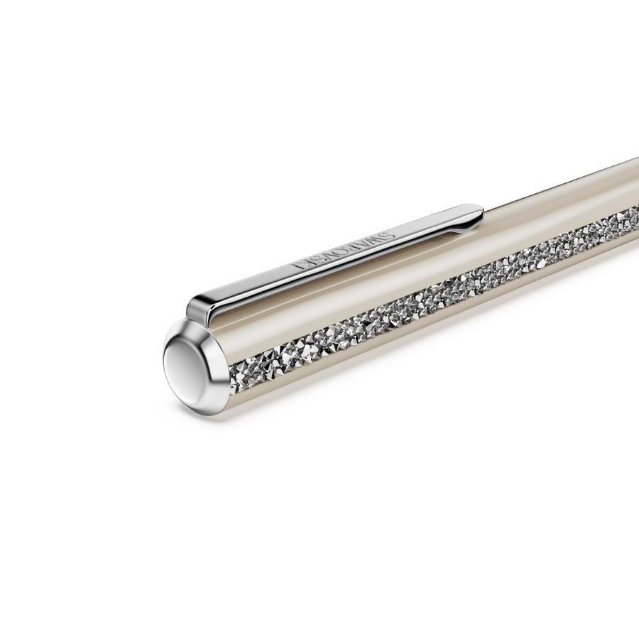 Swarovski Crystal Shimmer Glide Ballpoint Pen, Beige, Beige lacquered, Chrome Plated -Swarovski