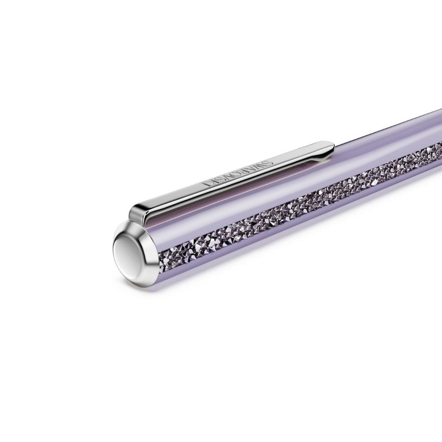Swarovski Crystal Shimmer Glide Ballpoint Pen, Purple, Purple lacquered, Chrome Plated -Swarovski