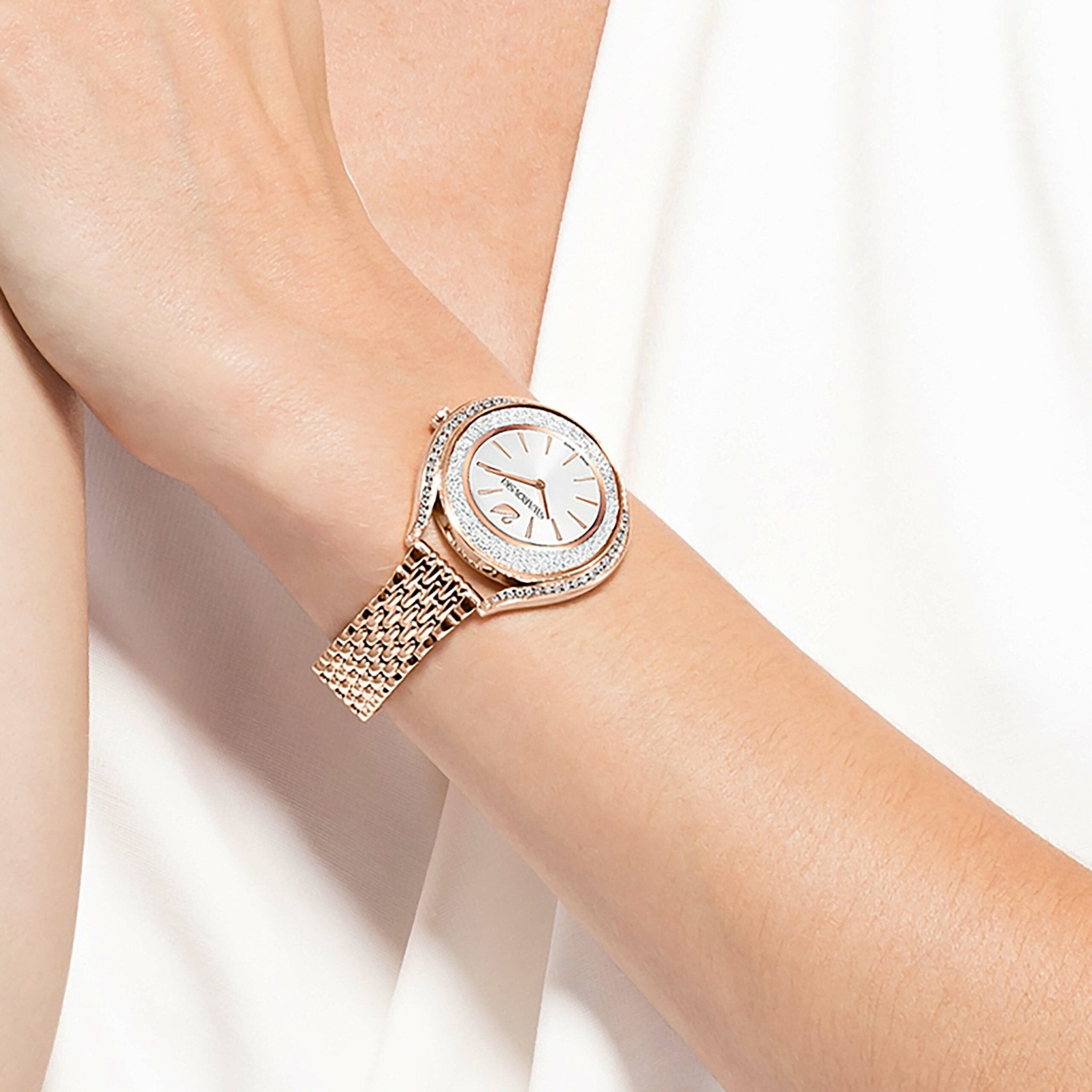 Swarovski Crystalline Aura Watch, Metal Bracelet, Rose Gold Tone, Rose-Gold Tone Pvd -Swarovski