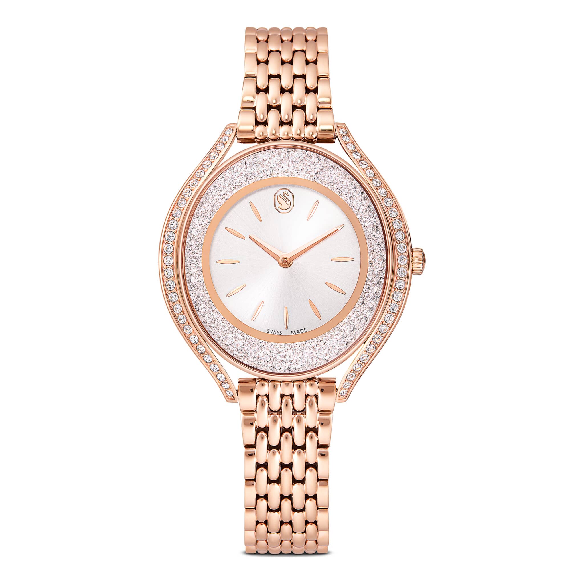 Swarovski Crystalline Aura Watch, Swiss Made, Metal Bracelet, Rose gold tone, Rose gold-tone finish -Swarovski