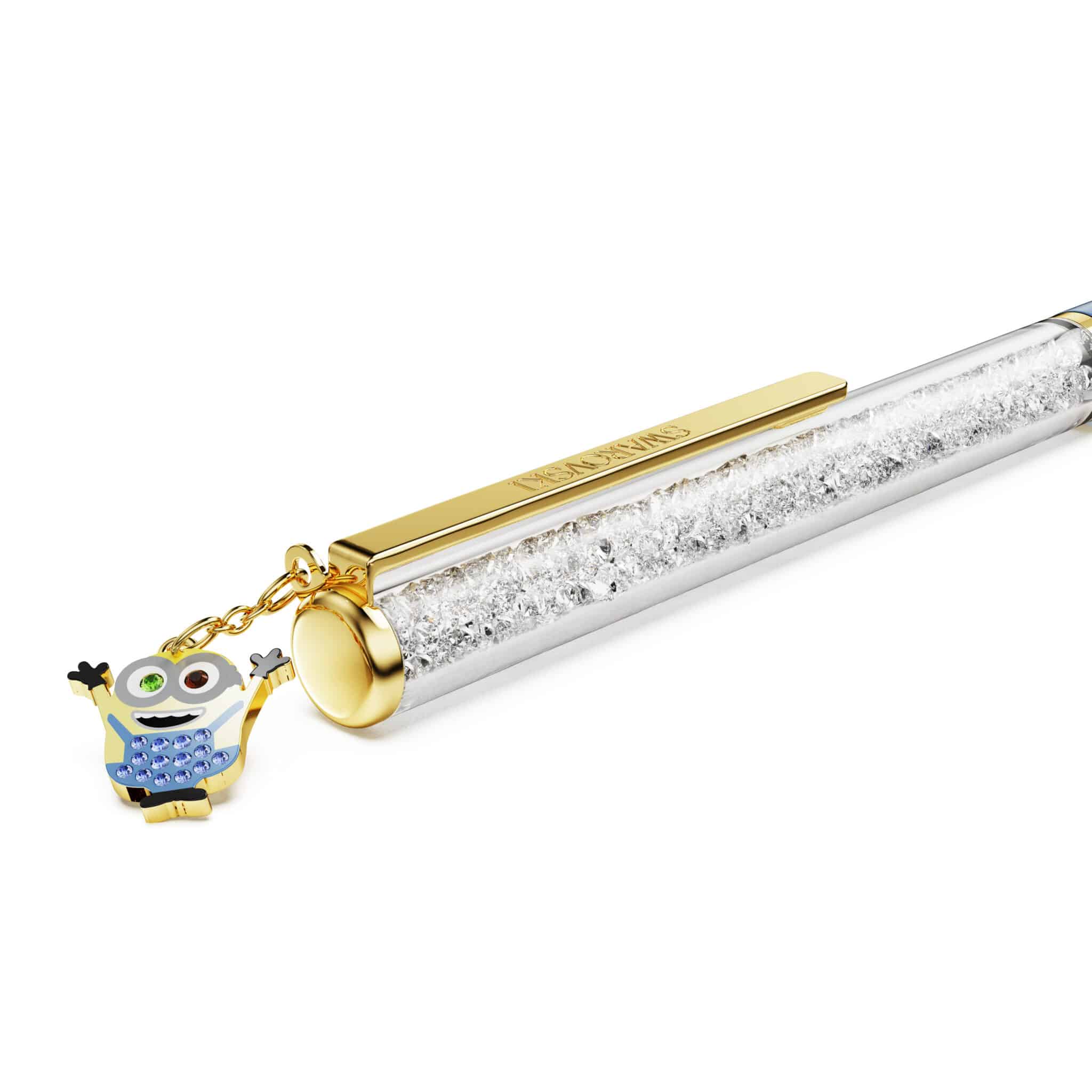 Swarovski Crystalline Ballpoint Pen, Minions, Blue, Gold-tone plated -Swarovski