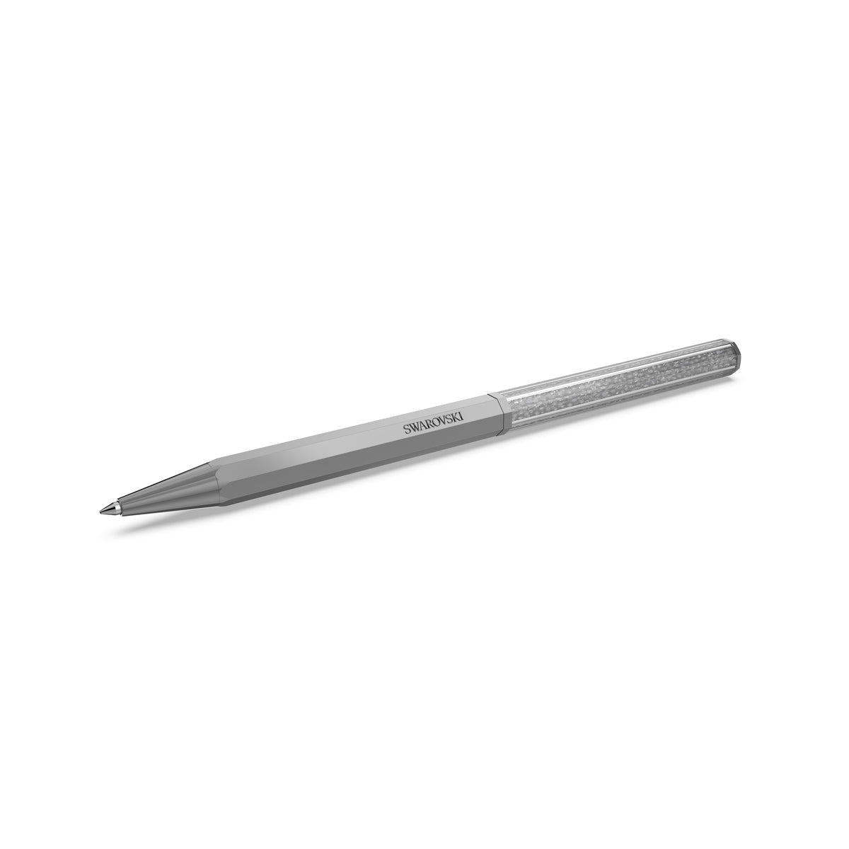 Swarovski Crystalline Ballpoint Pen Octagonal Shape, Grey, Graphite Plated -Swarovski