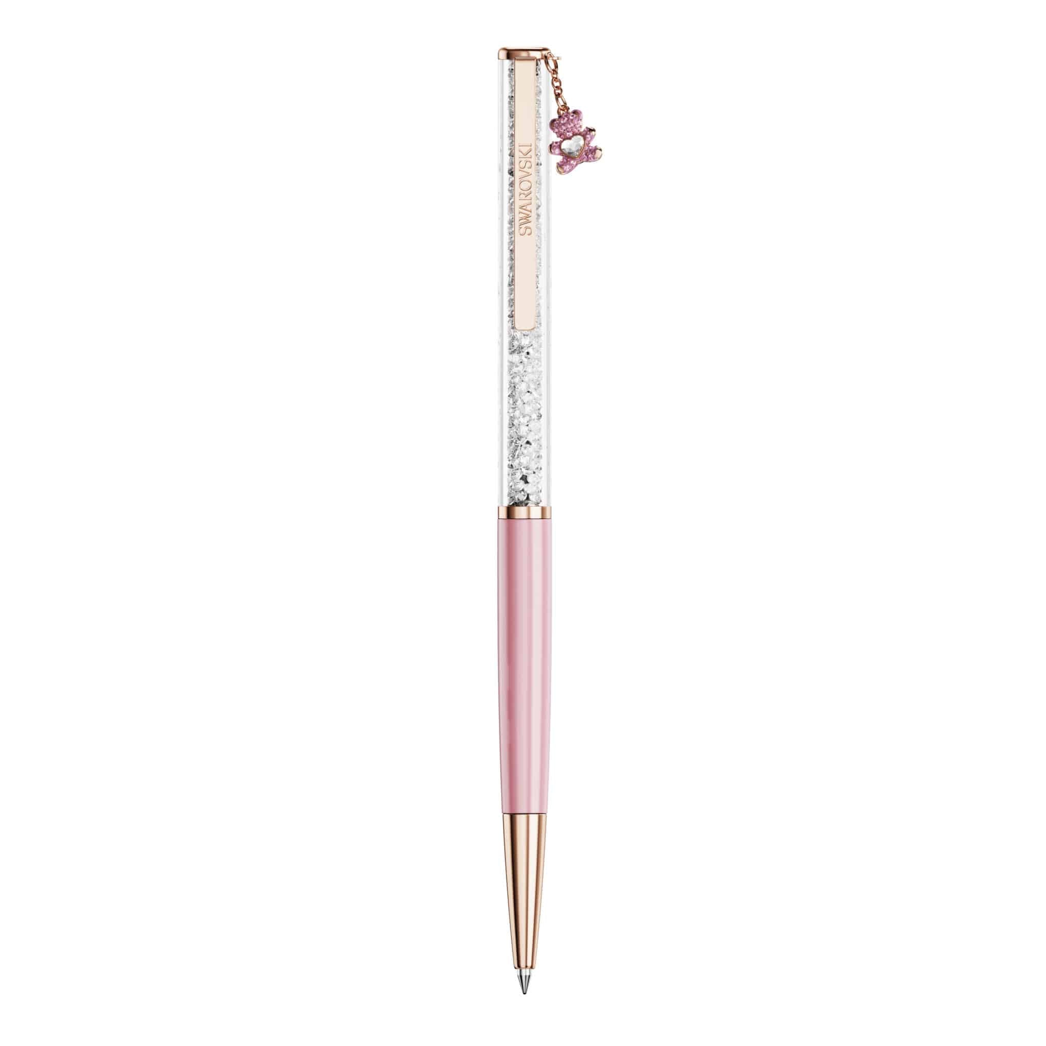 Swarovski Crystalline Ballpoint Pen, Teddy, Pink, Pink lacquered, Rose gold-tone plated -Swarovski