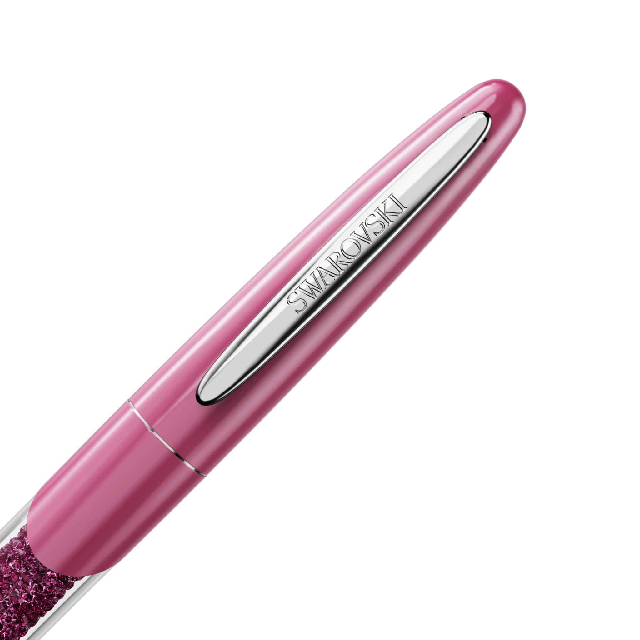 Swarovski Crystalline Nova Rollerball Pen, Pink, Chrome Plated -Swarovski