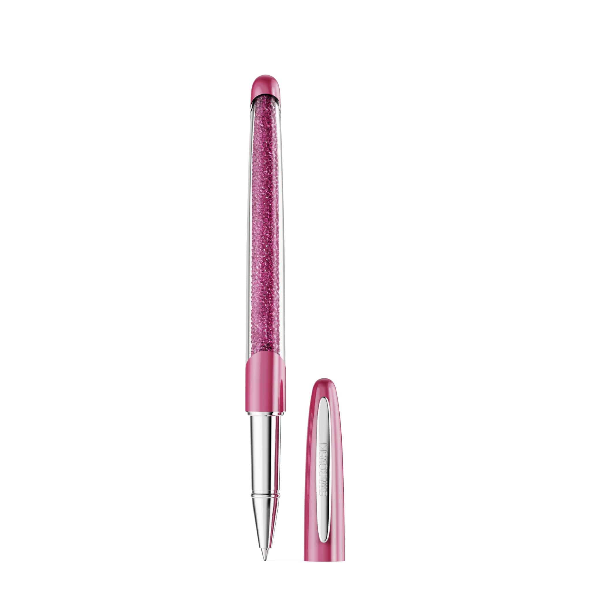 Swarovski Crystalline Nova Rollerball Pen, Pink, Chrome Plated -Swarovski
