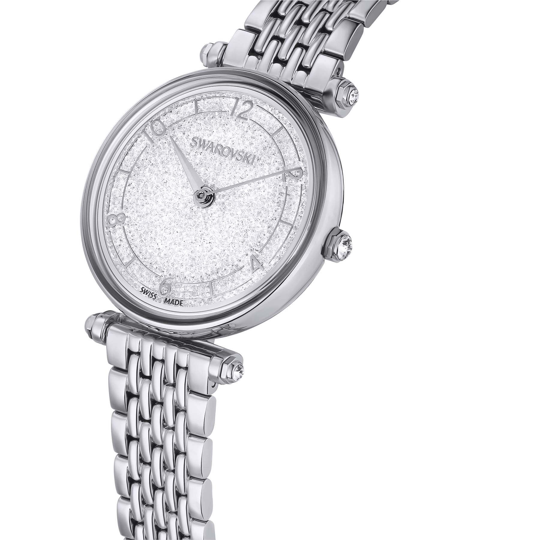 Swarovski Crystalline wonder watch Swiss Made, Metal bracelet, Silver tone, Stainless steel -Swarovski