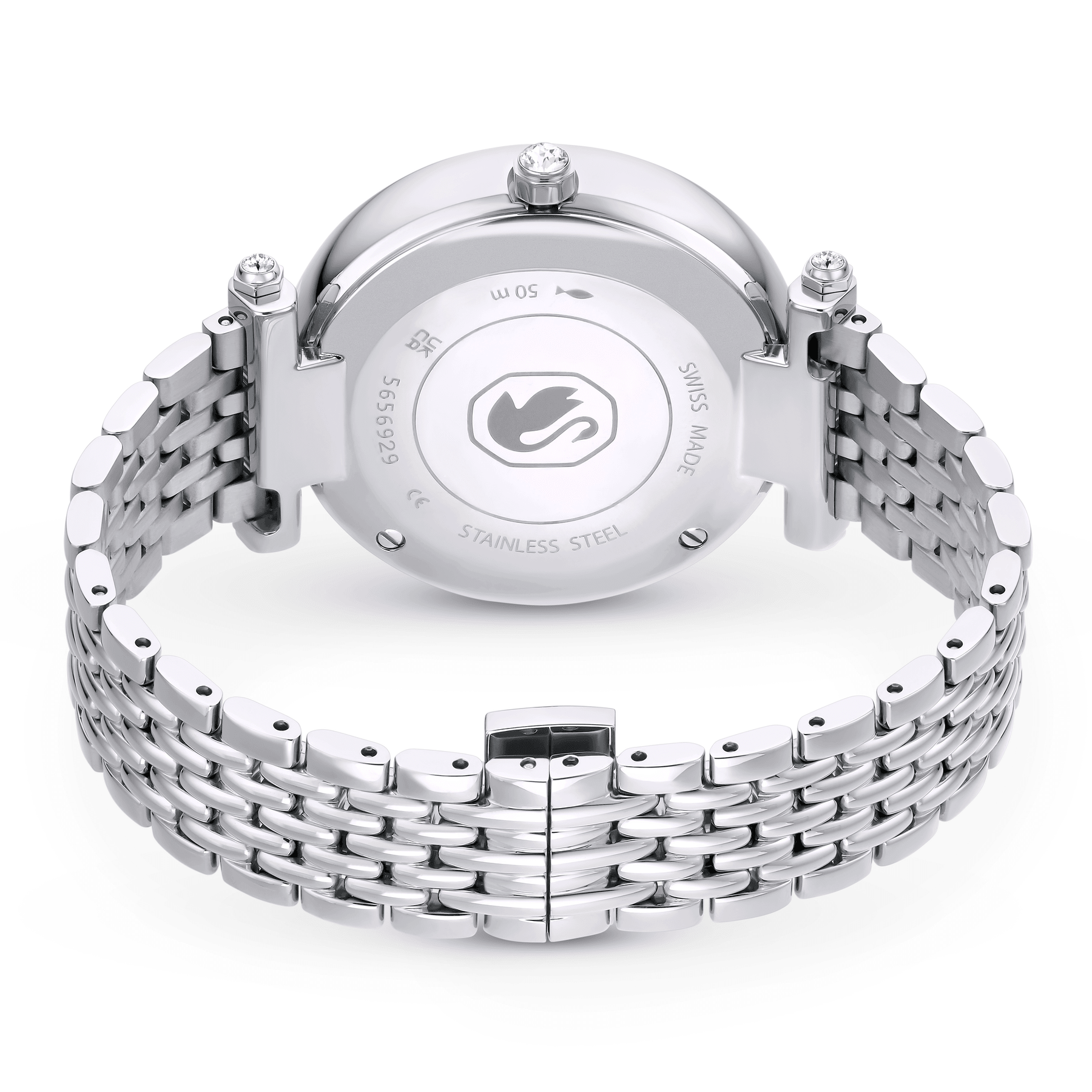 Swarovski Crystalline wonder watch Swiss Made, Metal bracelet, Silver tone, Stainless steel -Swarovski