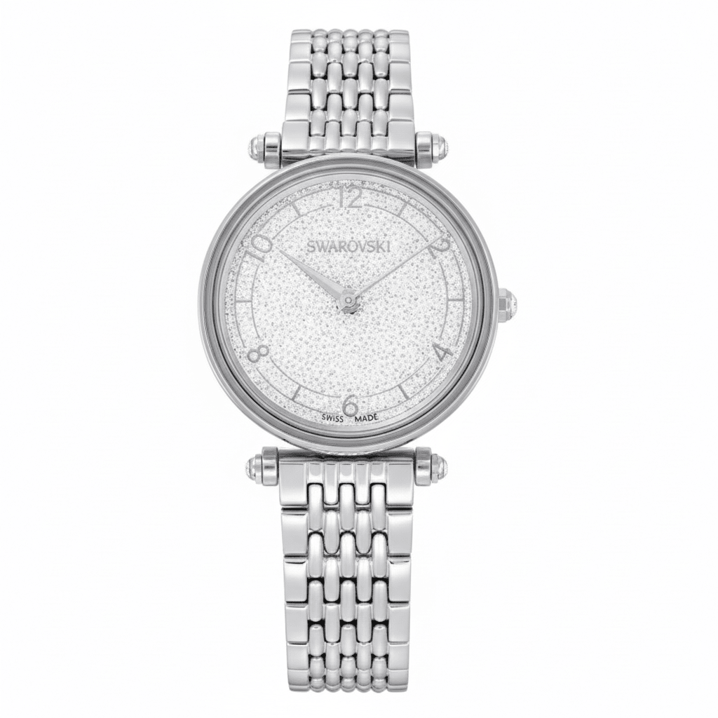 Swarovski Crystalline wonder watch Swiss Made, Metal bracelet, Silver tone, Stainless steel -Swarovski