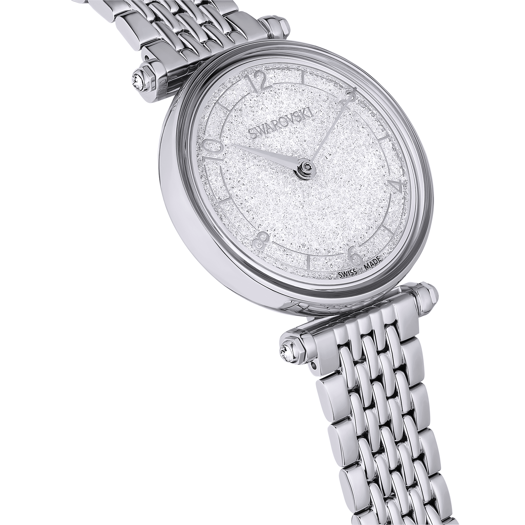 Swarovski Crystalline wonder watch Swiss Made, Metal bracelet, Silver tone, Stainless steel -Swarovski