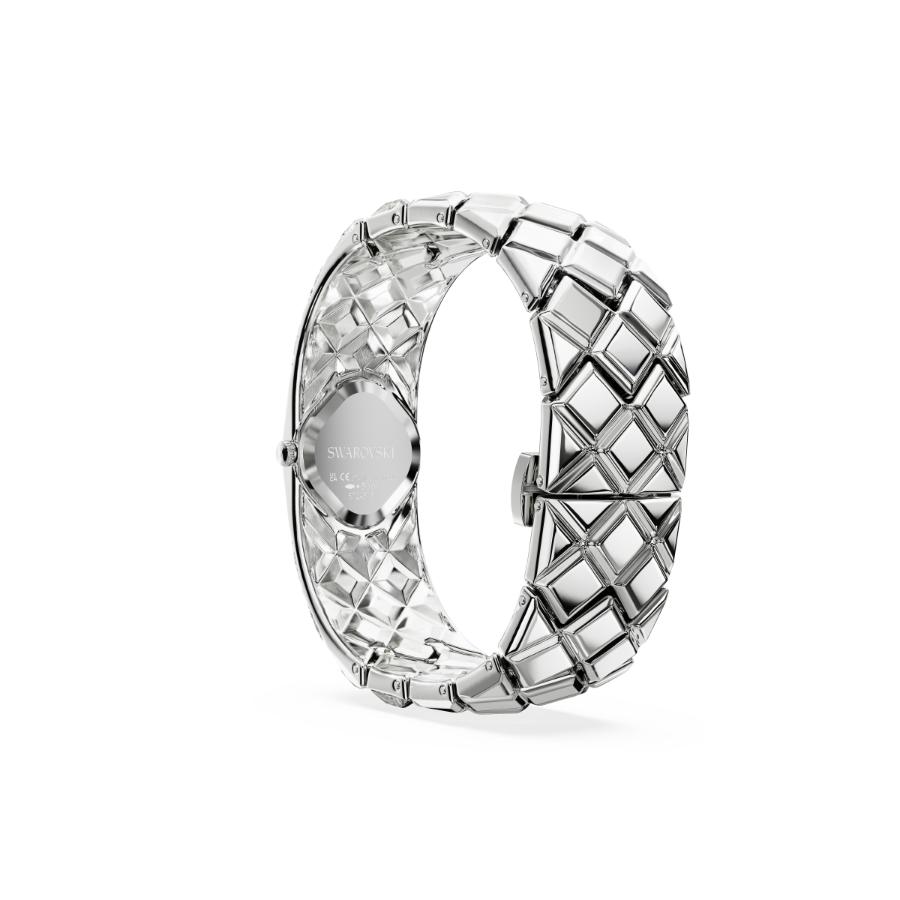 Swarovski Curiosa Bangle Watch, Swiss Made, Crystal Bracelet, Silver Tone, Stainless Steel -Swarovski